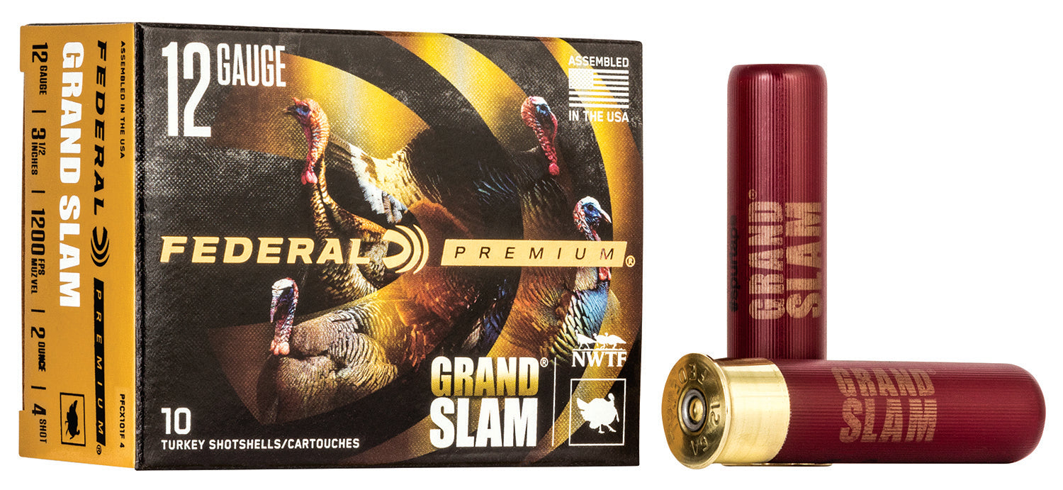 Federal PFCX139F4 Premium Grand Slam 12 Gauge 3.50" 2 oz 1200 fps 4 Shot 10 Bx/25 Cs