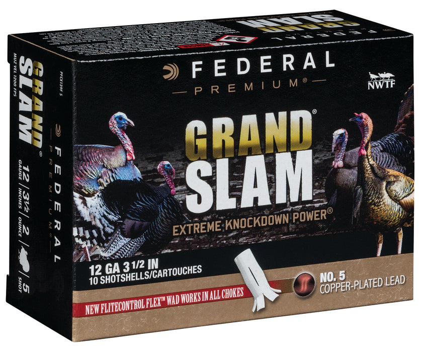 Federal PFCX139F5 Premium Grand Slam 12 Gauge 3.50" 2 oz 1200 fps 5 Shot 10 Bx/25 Cs