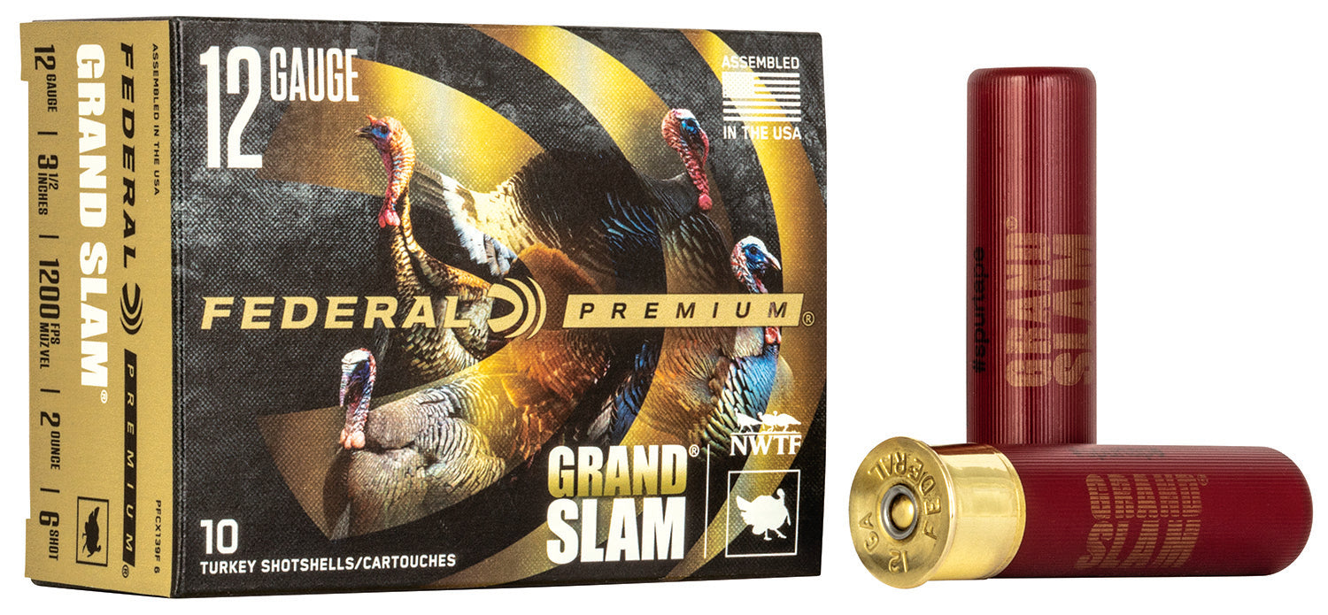 Federal PFCX139F6 Premium Grand Slam 12 Gauge 3.50" 2 oz 1200 fps 6 Shot 10 Bx/25 Cs