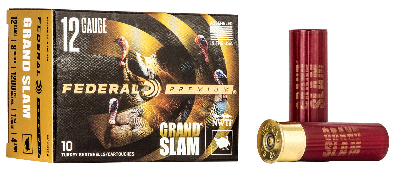 Federal PFCX157F4 Premium Grand Slam 12 Gauge 3" 1 3/4 oz 1200 fps 4 Shot 10 Bx/25 Cs