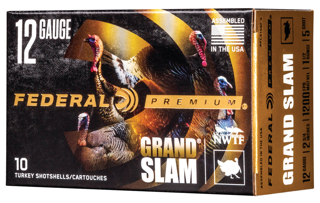 Federal PFCX156F5 Premium Grand Slam 12 Gauge 2.75" 1 1/2 oz 1200 fps 5 Shot 10 Bx/25 Cs