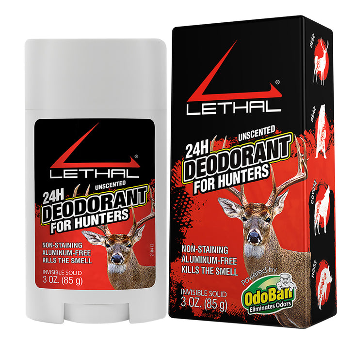 Lethal 9426673Z Deodorant  Odor Eliminator Odorless Scent 3 oz Stick