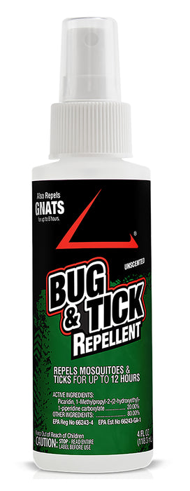 Lethal 9170674Z Bug and Tick Repellant  Odorless Scent Repels Mosquitos, Ticks & Fleas Effective Up to 12 Hours 4 oz. Spray