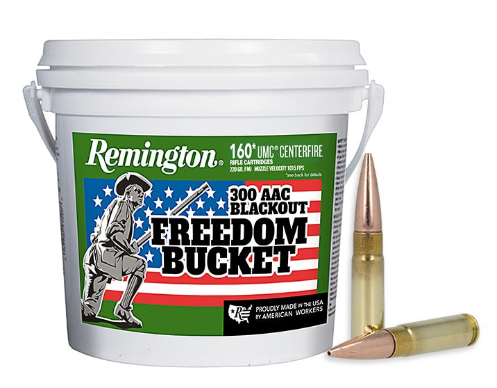 Remington Ammunition 20111 UMC Freedom Bucket 300Blackout 220gr Open Tip Flat Base 160 Per Box/4 Case