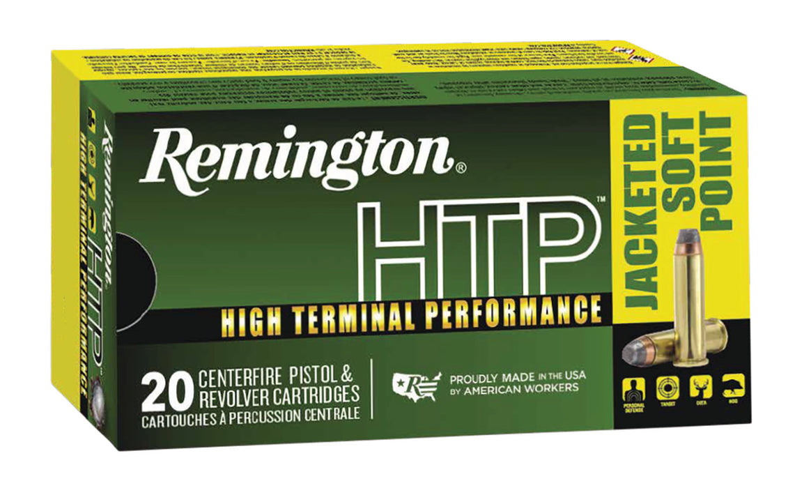 Remington Ammunition 23000 HTP  41 Rem Mag 210 gr 1300 fps Jacketed Soft Point (JSP) 20 Bx/25 Cs