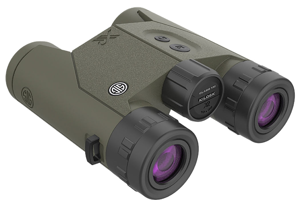 Sig Sauer Electro-Optics SOK6K104 KILO6K HD Binocular Rangefinder OD Green 10x32mm 6000 yds Max Distance Segmented OLED Display