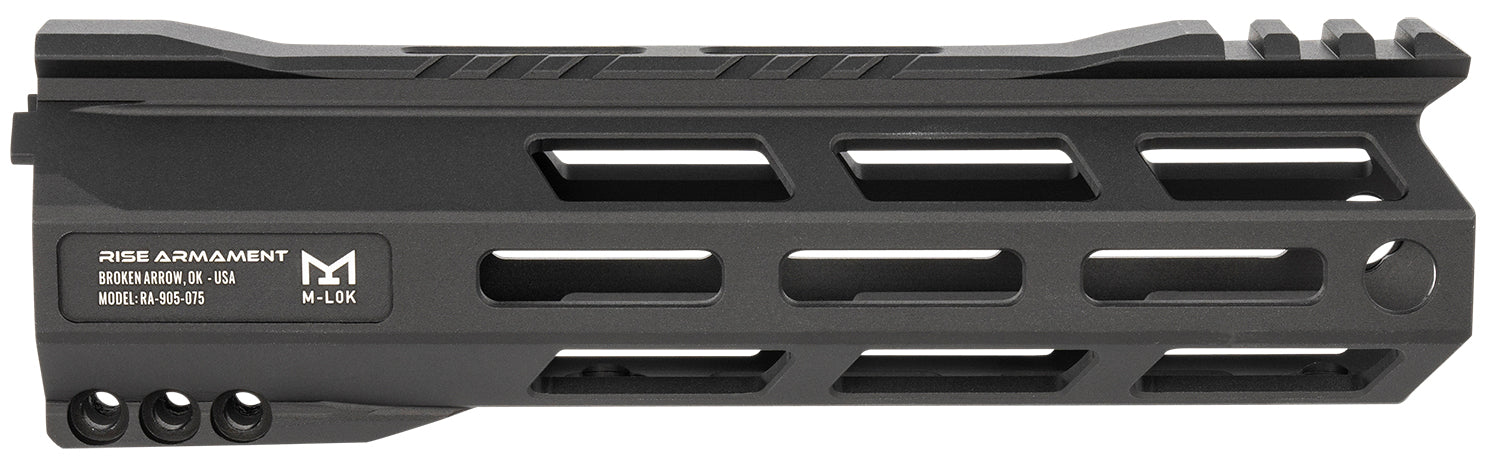 Rise Armament RA905075BLK RA-905 Handguard made of 6061-T6 Aluminum with Black Anodized Finish M-LOK Design Picatinny Rail & 7.50" OAL for AR-15