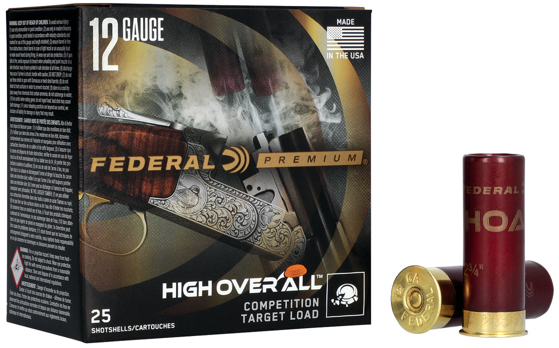 Federal HOA12L8 Premium High Over All 12 Gauge 2.75" 1 1/8 oz 1145 fps 8 Shot 25 Bx/10 Cs