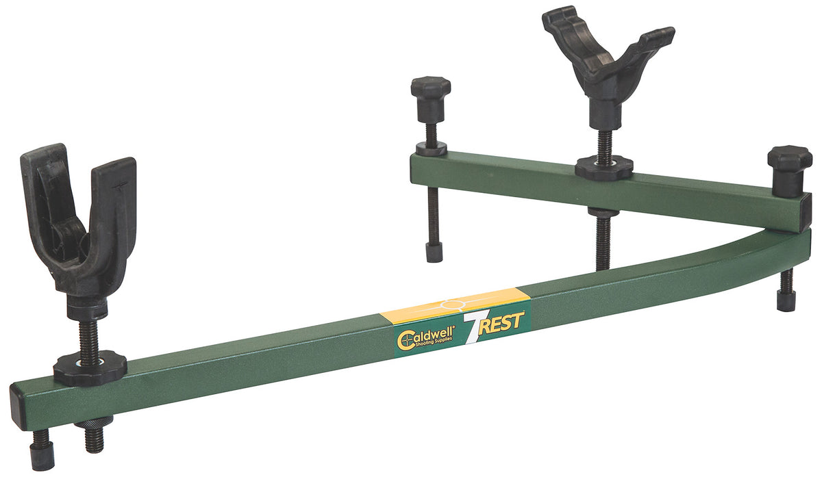 Caldwell 1071001 7-Rest  16-24" Vertical Adjustment, Green Aluminum, Ambidextrous Design for Universal Firearms