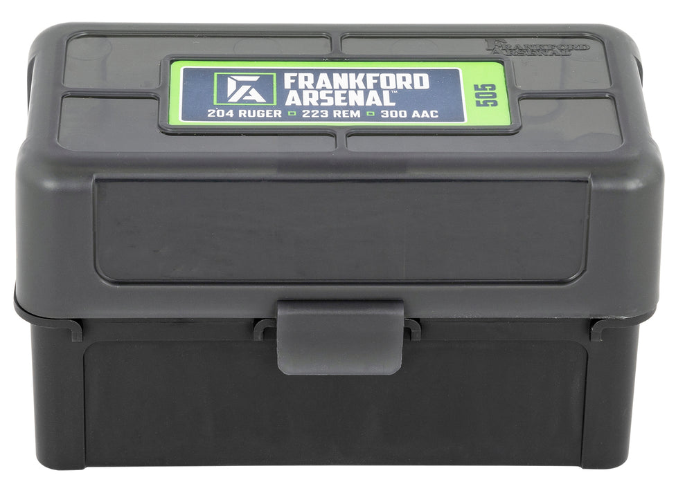 Battenfeld 1083786 Hinge-Top Ammo Box 17 Cal 204 Cal 223 Cal Black High Density Polymer 50rd