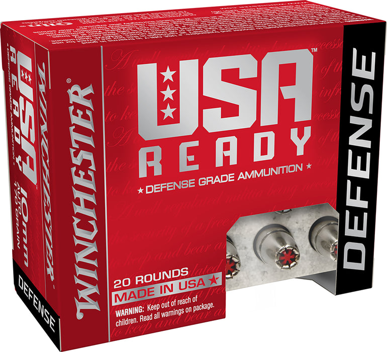 Winchester Ammo RED10HP USA Ready 10mmAuto 170gr Hex Vent Hollow Point 20 Per Box/10 Case