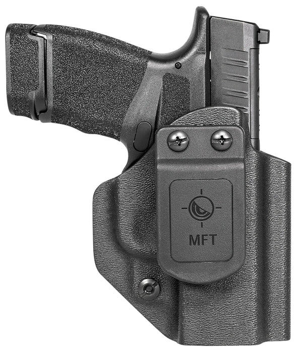 Mission First Tactical HSFHCAIWBABL Appendix Holster IWB/OWB Black Polymer Belt Clip Fits Springfield Hellcat Micro-Compact OSP 9 Ambidextrous