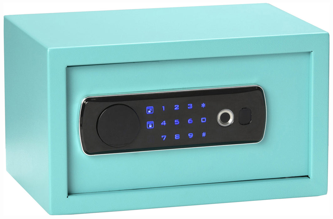 Bulldog BD5012 Duo  Digital Keypad/Biometric/Key Entry Teal Powder Coated Steel Holds 1 Handgun LED Keypad