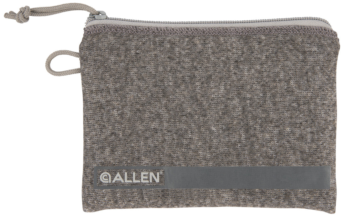 Allen 3625 Pistol Pouch  Gray Polyester w/Lockable Zippers, ID Label & Fleece Lining Holds Compact Size Handgun 5" L x 7" W Interior Dimensions