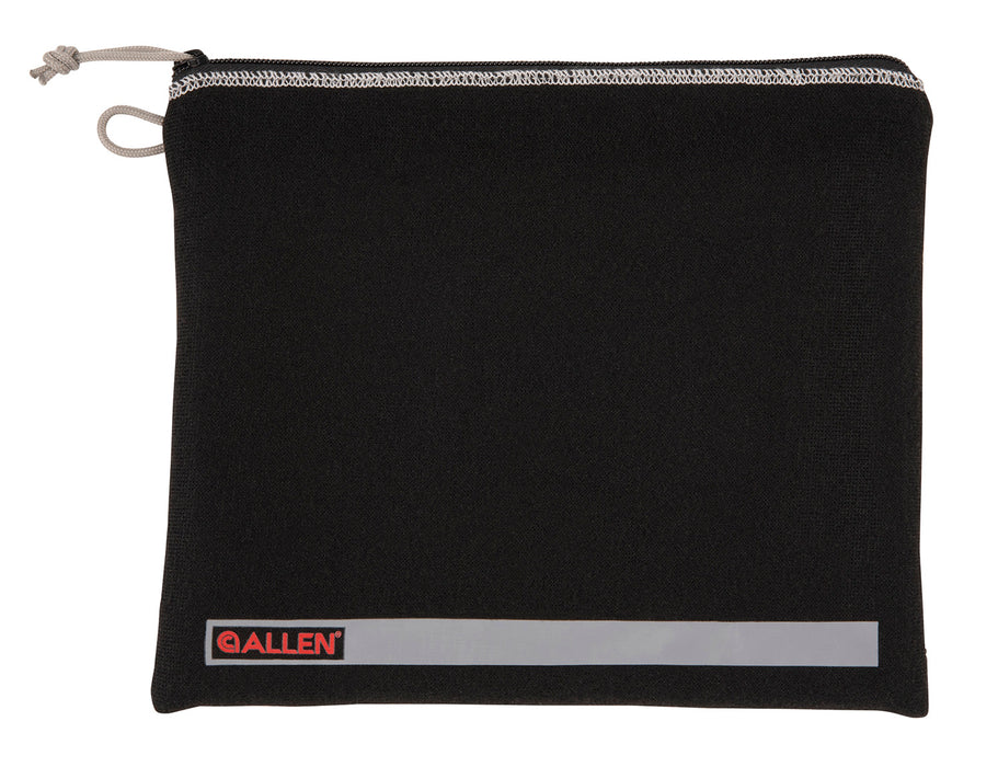 Allen 3630 Pistol Pouch  Black Polyester w/Lockable Zippers, ID Label & Fleece Lining Holds Oversized Handgun 9" L x 11" W Interior Dimensions