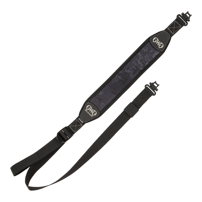 Girls With Guns 8272 Midnight  made of Shade Blackout Camo with Black Accents Neoprene with 20.50"-42" OAL, Swivels & Adjustable Design for Rifles