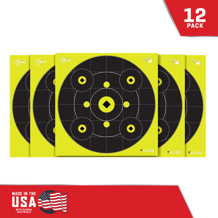 EZ-Aim 15577 Splash Reactive  Bullseye Gallery Non-Adhesive  12  Pack