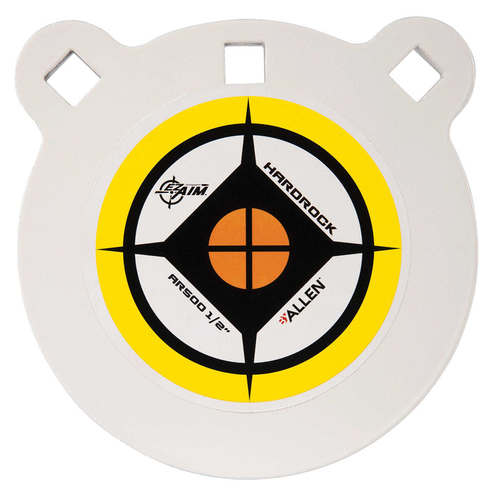 EZ-Aim 15597 Hardrock  6" AR500 Steel Gong Shooting Target .50" Thickness White / Yellow / Black