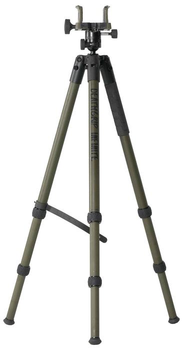 Bog-Pod 1159188 DeathGrip Infinite Tripod, Aluminum with Black/OD Green Finish, Ball Head Mount, Hybrid Foot & DeathGrip Clamping System