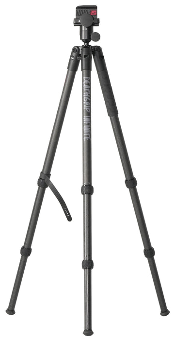 Bog-Pod 1163389 DeathGrip Infinite Tripod, Carbon Fiber with Black Finish, Ball Head Mount, Hybrid Foot & DeathGrip Clamping System