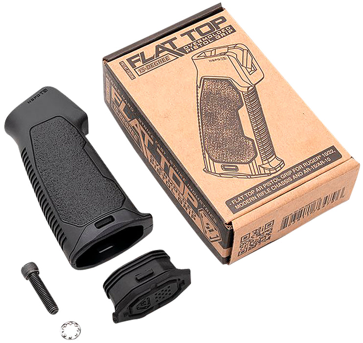 Strike Industries ARNBPG15 Flat Top Overmolded Pistol Grip Black Rubber for AR-Platform & Ruger 10/22 Stock/Chassis