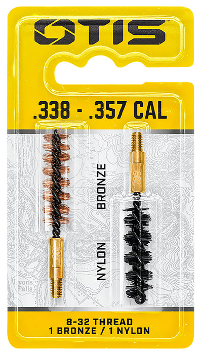 Otis FG335NB Bore Brush Set  35/338/357 Cal 8-32" Thread 2" Long Bronze/Nylon Bristles 1 Set