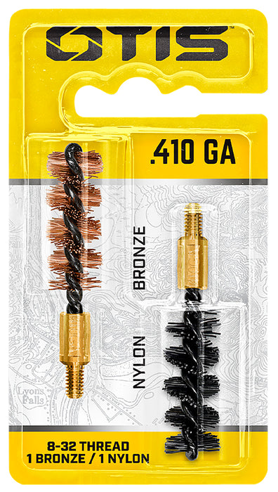 Otis FG541NB Bore Brush Set  410 Gauge Shotgun Firearm 8-32" Thread 2" Long Bronze/Nylon Bristles 2 Per Pkg