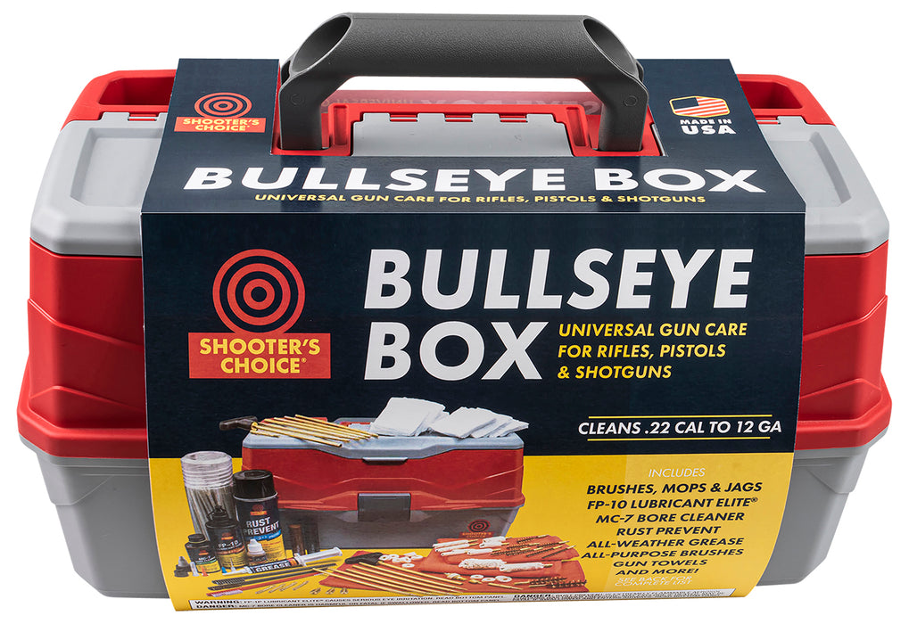 Shooters Choice 900MC Bullseye Box Cleaning Kit Multi-Caliber/12 Gauge Firearm Type Universal Nylon/Bronze/Stainless Steel Bristle