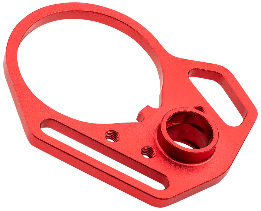 Strike Industries ARULMFEP&ACNRED QD End Plate QD End Plate with Hook Attachments & Anti-Rotation Castle Nut, Red Finish