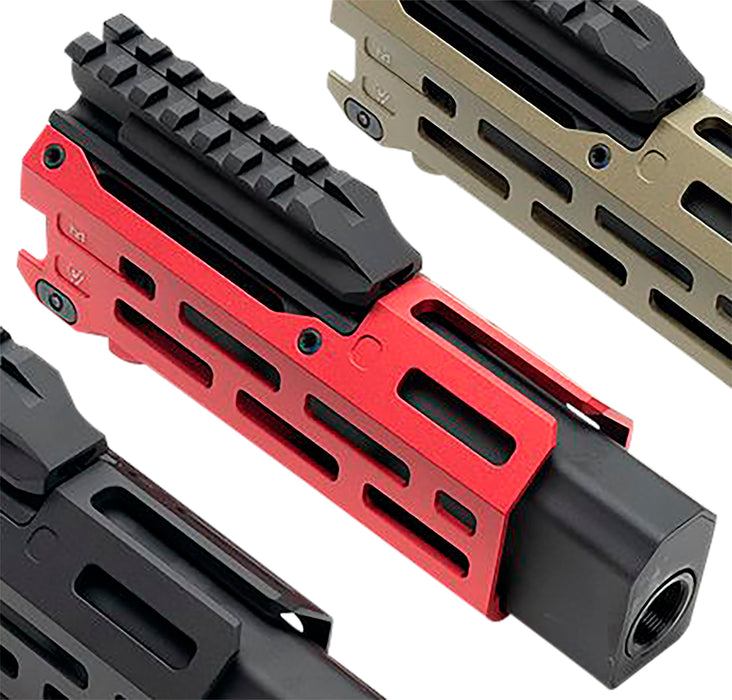 Strike Industries CEVOHG6RED Strike  6" M-Lok Red Aluminum with Faux Suppressor for CZ Scorpion EVO (7.72" Barrel Length)