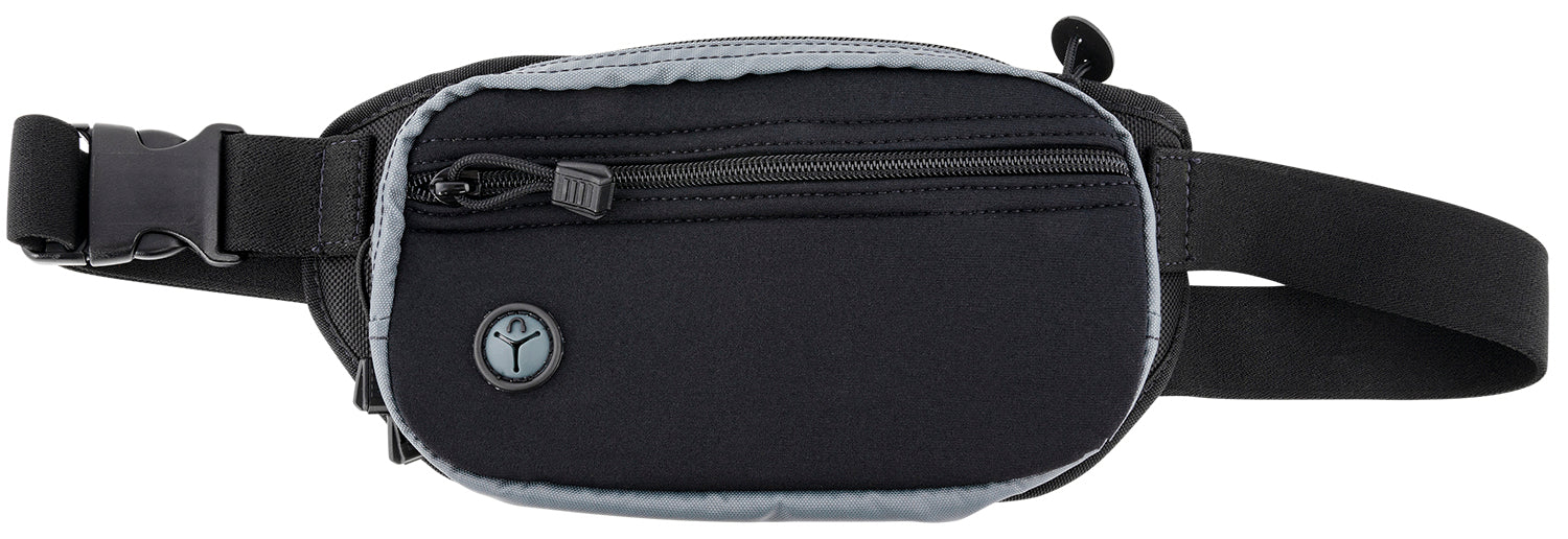 Galco FTPGBS Fastrax PAC Waistpack Size Sub-Compact Black/Gray Neoprene Compatible w/Diamondback DB/S&W M&P Shield Plus/Glock 26 Gen3-5 Belt Up to 50" Wide Ambidextrous