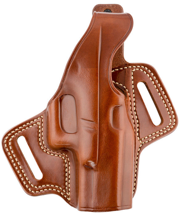 Galco FL226 Fletch  OWB Tan Leather Belt Slide Compatible w/Glock 19 Gen1-5/19X/23 Gen2-5/32/45 Belt Up to 1.75" Wide Right Hand