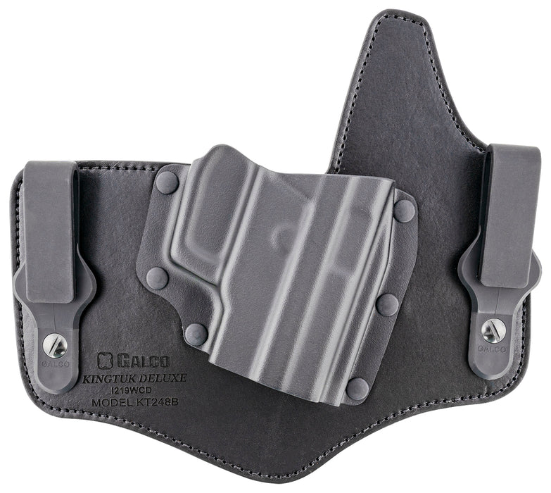 Galco KT248B KingTuk Deluxe IWB Black Kydex/Leather UniClip Fits Sig P220 Fits Sig P226 Right Hand