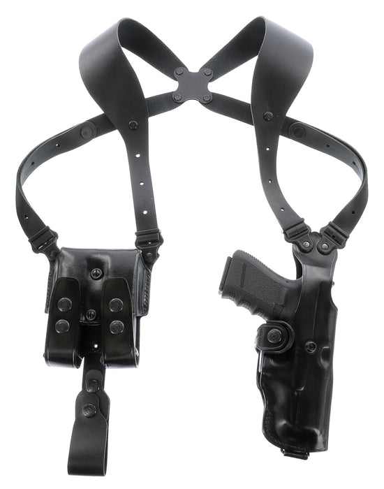 Galco VHS4212B VHS 4.0 Shoulder System Size Fits Chest Up To 56" Black Leather Harness Fits 1911 Fits 5" Barrel Ambidextrous