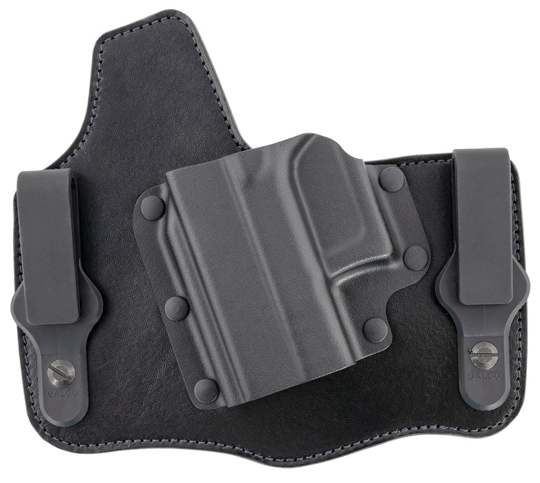 Galco KT801RB KingTuk Deluxe IWB Black Kydex/Leather Compatible w/Glock 43/43X/Springfield Hellcat Pro UniClip Mount Left Hand