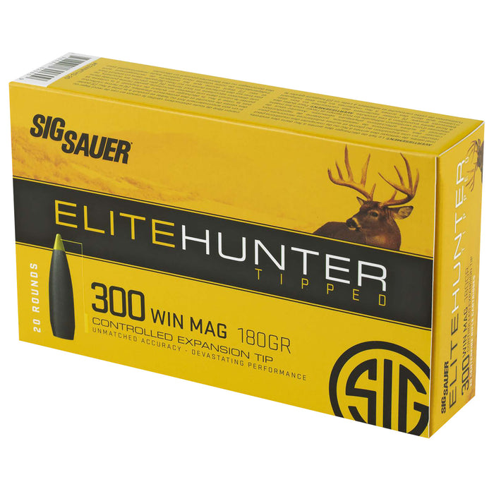 Sig Sauer E3WMAB18020 Elite Hunting  300 Win Mag 180 gr 3050 fps Nosler AccuBond 20 Bx/10 Cs