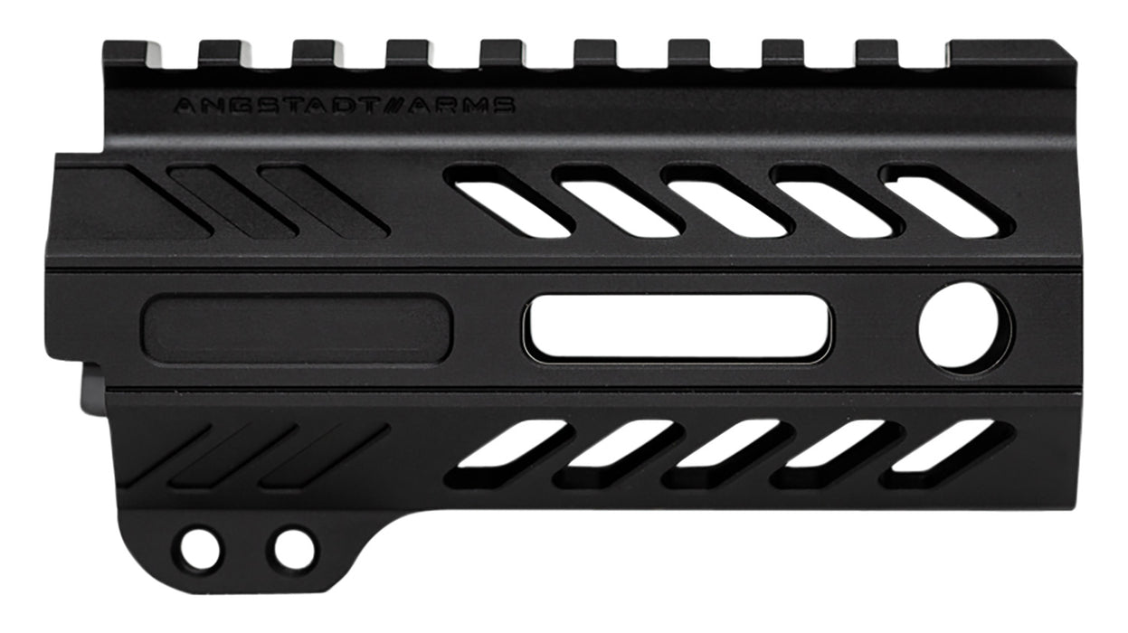 Angstadt Arms AA004HGMLT Ultra Light Handguard  made of Aluminum with Black Anodized Finish, M-LOK Style, Picatinny Rail & 4" OAL for AR-15 Includes Hardware