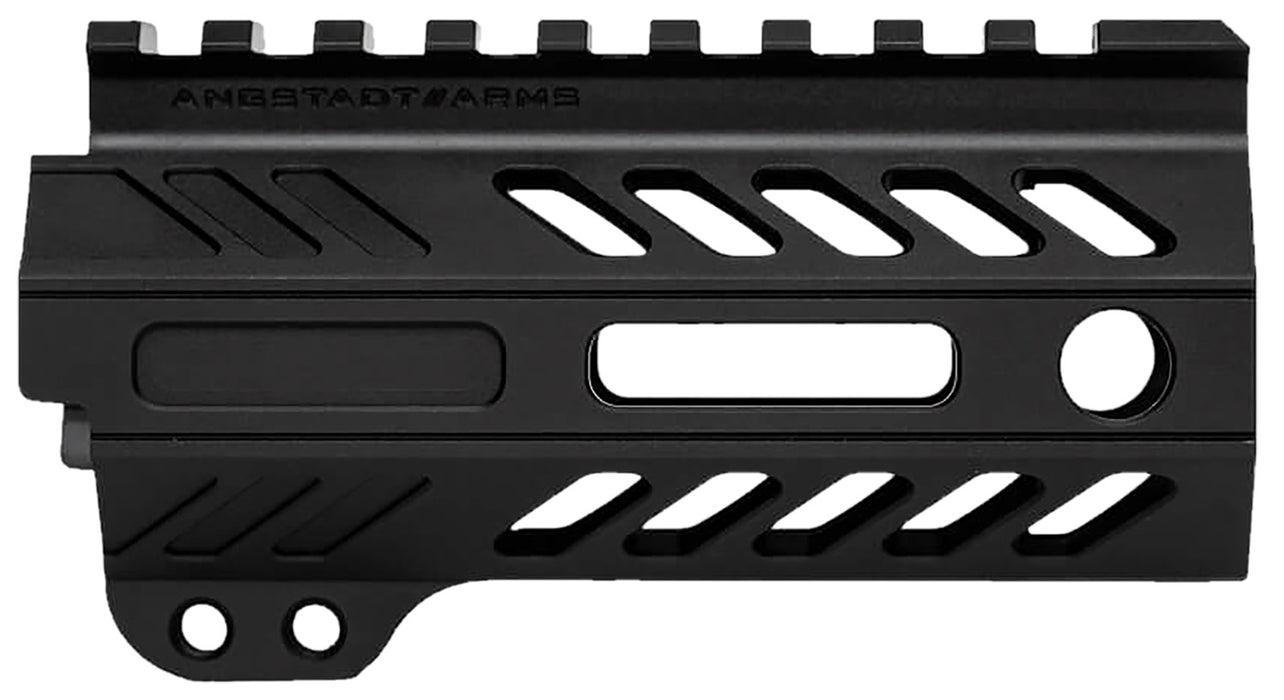 Angstadt Arms AA004HGMLT Ultra Light Handguard  made of Aluminum with Black Anodized Finish, M-LOK Style, Picatinny Rail & 4" OAL for AR-15 Includes Hardware