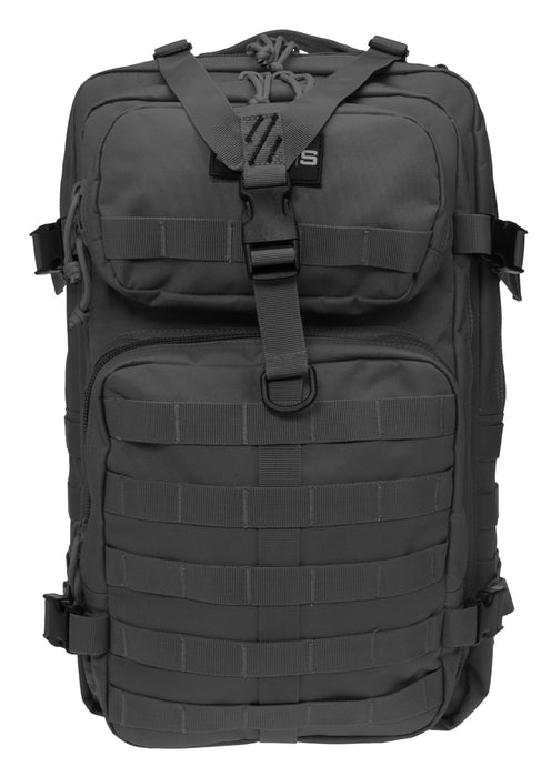 GPS Bags GPST1712BPB Tactical Bugout Black Polyester with 15" Laptop Sleeve & Retention System for 2 Pistols & Magazines