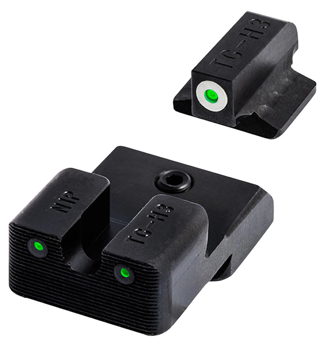 TruGlo TGTG231G3MC Tritium Pro  Black | Green Tritium Orange Outline Front Sight Green Tritium Rear Sight