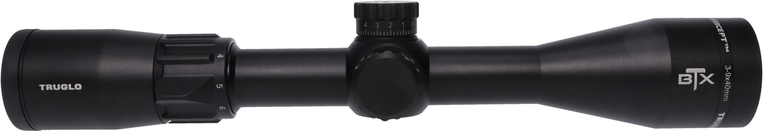 TruGlo TGTG85394BI Intercept Rifle Scope Black 3-9x 40mm Tube Duplex Reticle