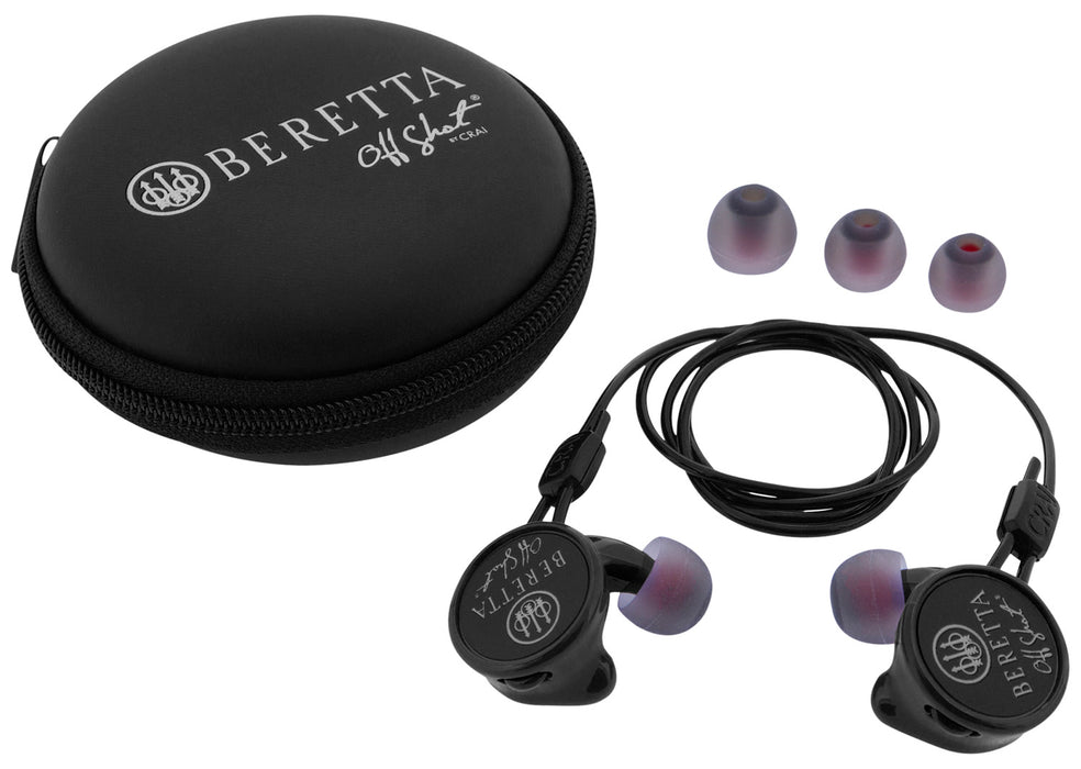 Beretta USA CF081A21560951 Mini Headset Comfort Plus Silicone Ear Piece 32 dB In The Ear Black