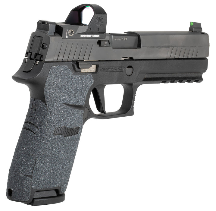 Hogue 17639 Wrapter Adhesive Grip made of Heavy Grit with Black Finish for Sig P320 Full Size with Medium Grip Module