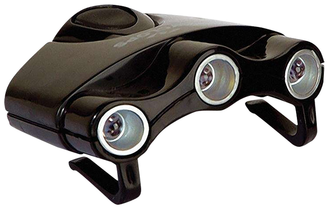 Cyclops CYCHC1W Orion Hat Clip Light 17.5 Lumens Green/White/UV LED Bulb Black Clip-On