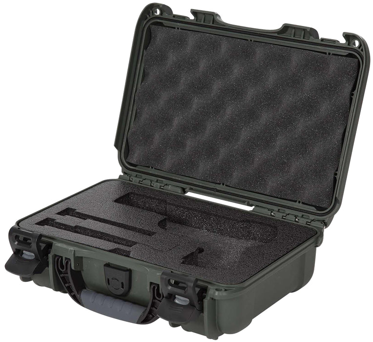 Nanuk 909CLASG6 909 Classic Gun Case Waterproof & Airline Approved Olive Polyethylene w/ Closed-Cell Foam 11.44" L x 7" W x 3.68" H Interior Dimensions