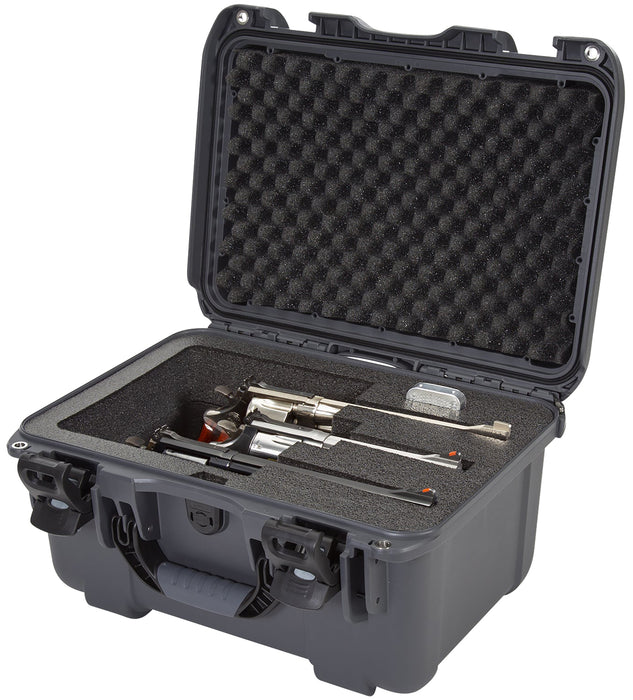 Nanuk 918REV07 918 3 Up Revolver Case Graphite Polymer w/ Foam Padding & Latches 14.90" L x 9.80" W x 8.60" H Interior Dimensions