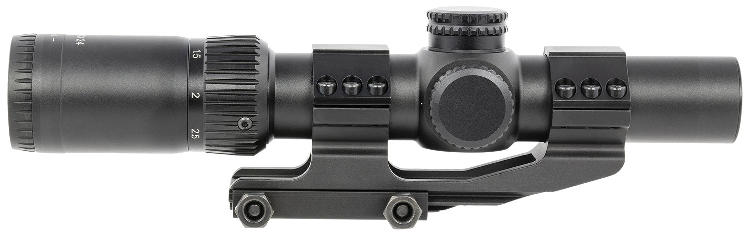 TacFire SC1424G2M SC1424-G2-M  Black 1-4x 24mm Red Mil-Dot Reticle