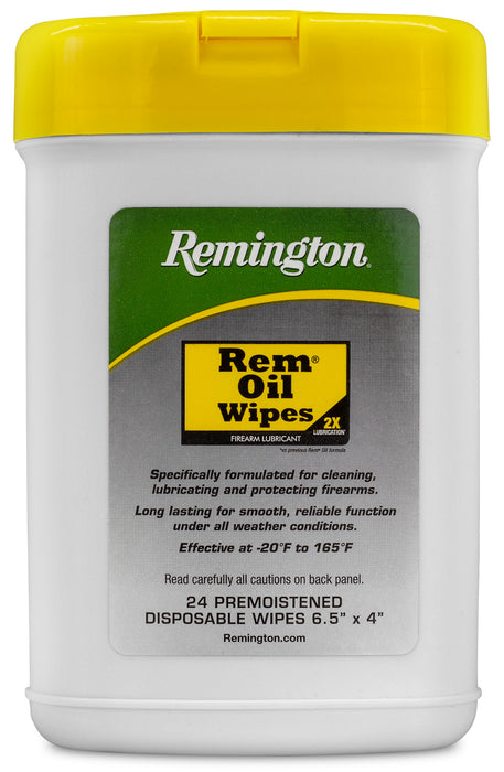 Remington Accessories 16325 Rem Oil  Cleans/Lubricates/Protects Wipes 24 Count