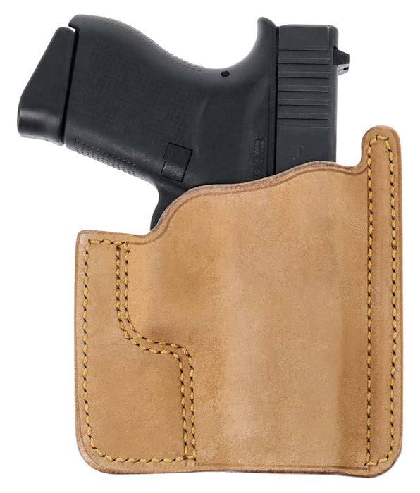 Galco PH800 Front Pocket  Natural Horsehide Compatible w/ Glock 43/43X/43X MOS Ambidextrous