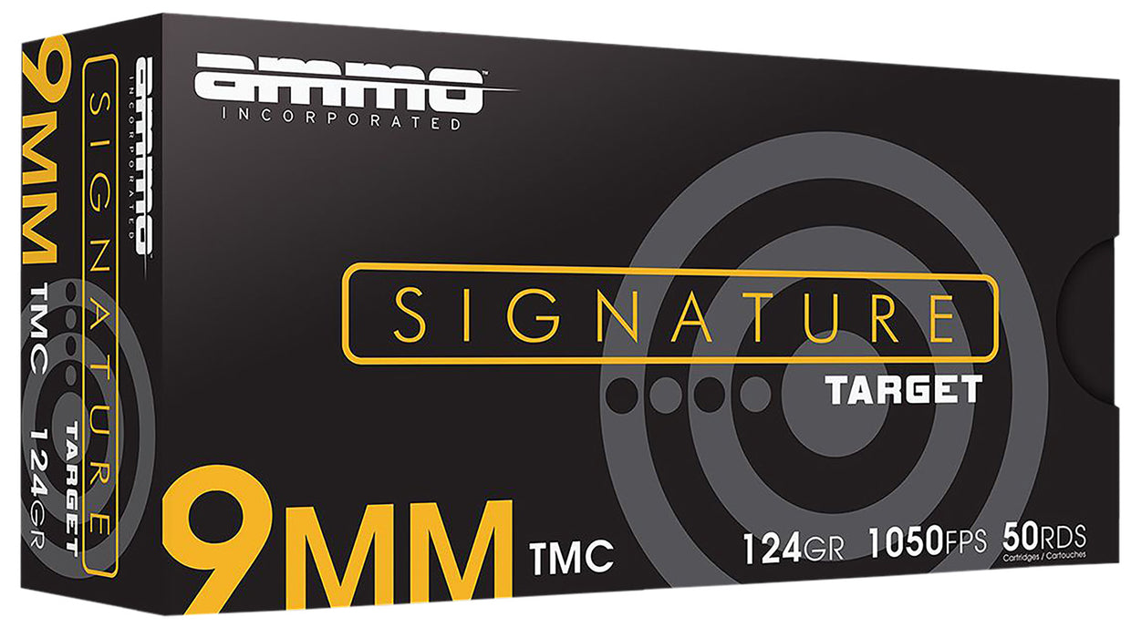 Ammo Inc 9124TMCA50 Signature  9mm Luger 124 gr Total Metal Case (TMC) 50 Per Box/20 Cs